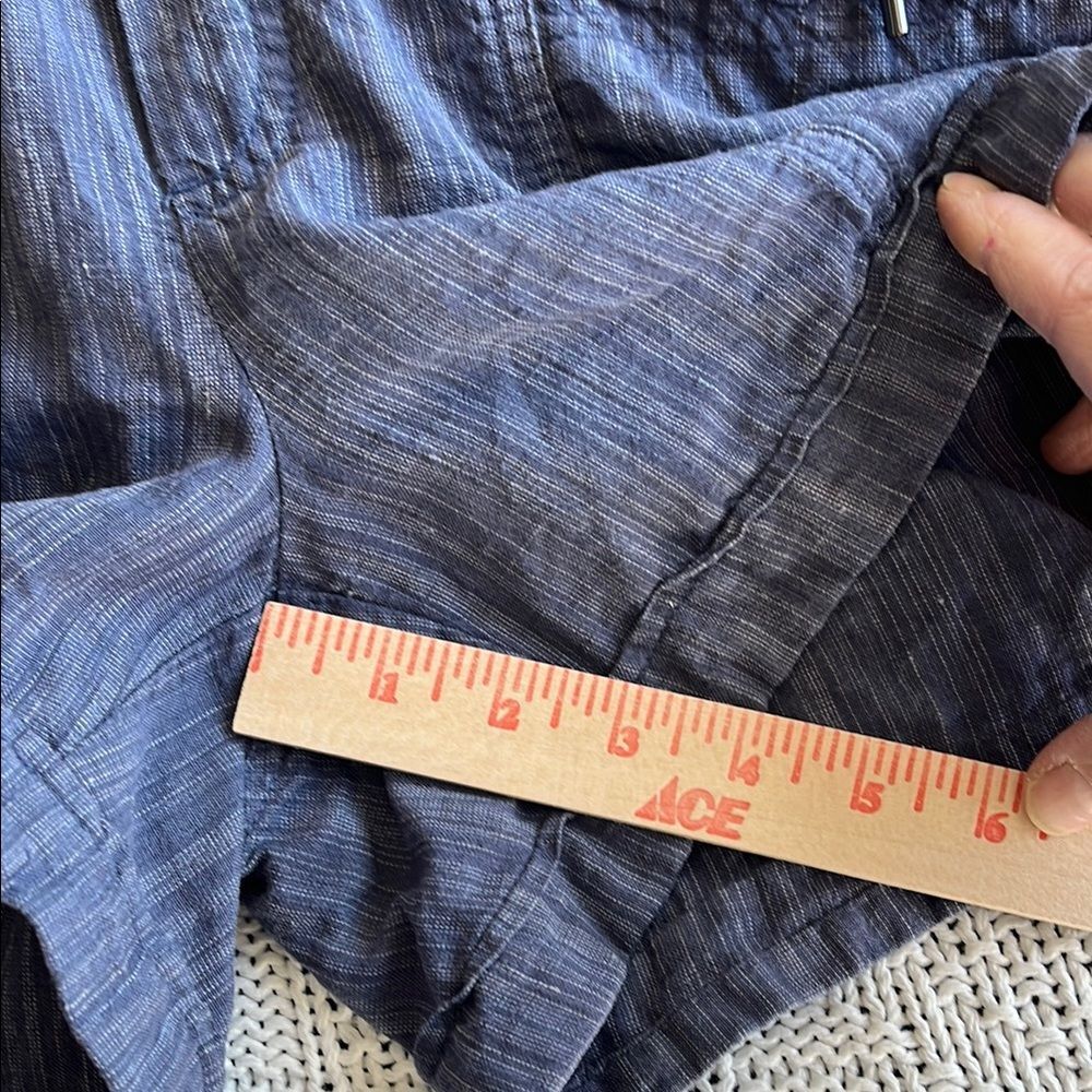 Athleta Cabo Linen 4" Short Women's Sz 4 Chambray Blue - Picture 5 of 10